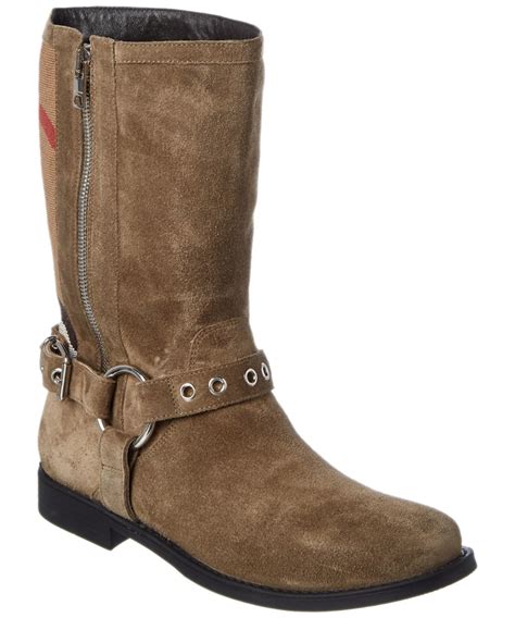 burberry women's booties suede|burberry combat boots.